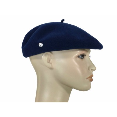 Laulhere French 100%  Wool Beret Cap Hat Eva Blue 7 7 1/8 Made In France  eb-62516144